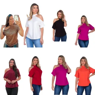 Blusa Feminina Barata Ciganinha Blogueira Shocker - Vermelho