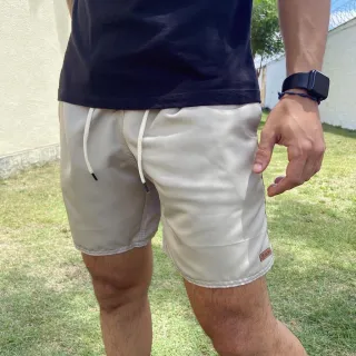 Premium Treino Musculação Praia Cor Liso Masculino Short - Salmão - etiq (Elastano)