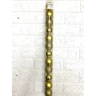 Bola Lisa Fosca Glitter 6cm 9uni, 5cm 12uni e 4cm 15uni - Vermelho (6cm 9 unidades )