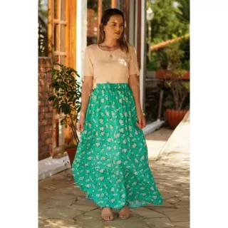 Moda Evangélica: Saia Longa 3 Marias - Roxa