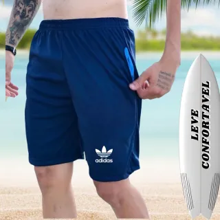 Bermuda Masculino Liso Elastano Treino Casual Praia Academia
