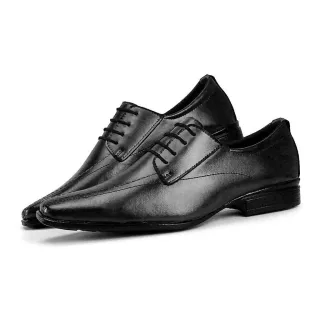Touroboots - Kit Sapato Social Masculino com Relógio, Cinto e Carteira - Preto