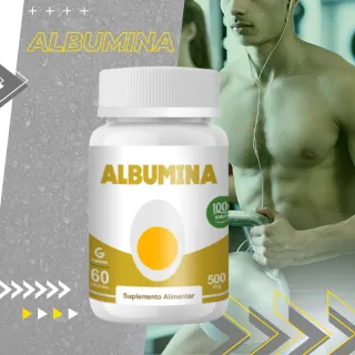 Suplemento de Albumina para Aumento da Massa Muscular - Gnature - Único