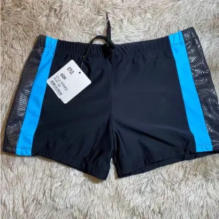 Short de praia masculino/Sunga masculina - PRETO COM LISTRA BRANCA