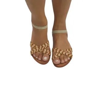 Rasteira Feminina em Ráfia - Sandália de Verão - Preto