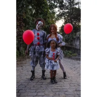 Vestido Palhaço Feminino Adulto Halloween Carnaval It A Coisa - GG