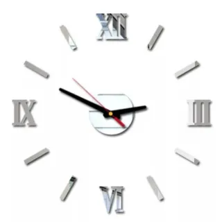 Autocolante Acrílico 3D para Relógio de Parede na Cozinha - DOURADA