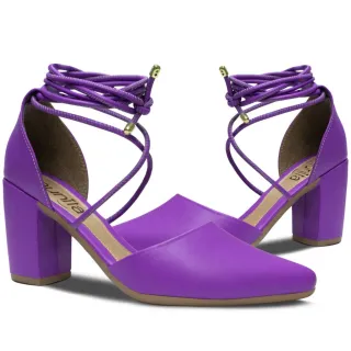 Scarpin Social Munita Amarrar Salto Grosso 29.09 - Nude