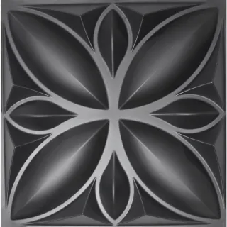 Painel 3D Revestimento Parede Gesso Luxo - Kit com 10 Placas - Estrela Preta