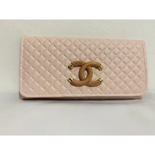 Procurada Carteira Feminina Chanel Bicolor de Mão - Caramelo