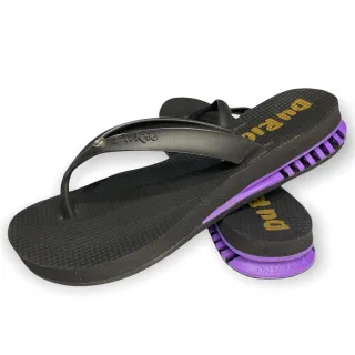 Chinelo Ortopédico DuRio Air Feminino - Esporão e Fascite Plantar - PRETO ROXO