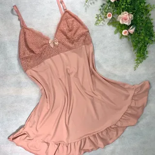 Pijama de Renda Linha Noite Sem Bojo - Rubro