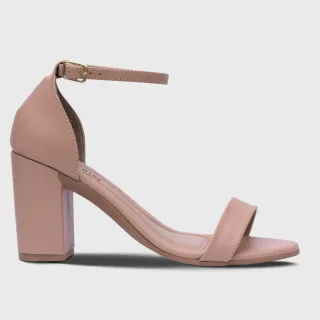 Moda Casual Conforto Sandália Salto Bloco Salto Grosso 28.12 - Pink