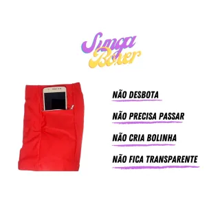 Boxer Masculina Sunga Com Bolso - Moda Praia Box Sungão Bermuda Short - Rosa Coral