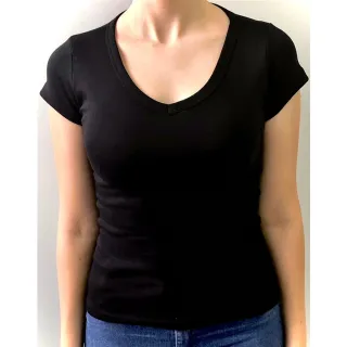 Kit 5 blusas baby look cores variadas em algodão e elastano - M 38-40