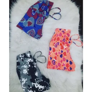 Cordão de tecido suplex Premium curto para academia - Preto