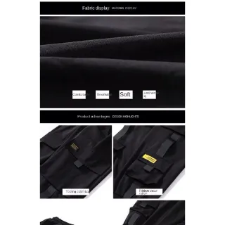 Calça Harem Masculina Casual Preto 2021 Bolsos Laterais Moda Streetwear - K32Black