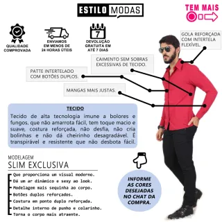 Camisa Masculina Social Slim Verde Manga Longa - Raryel - Verde