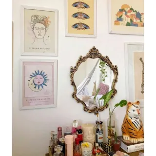 Retrô provençal espelho parede festas quarto escritório casa - Único