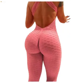 Brocada academia macacão levanta bumbum - Verde Claro
