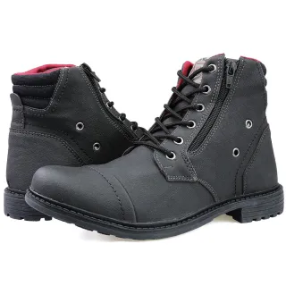 Masculino Adventure Casual Perfuros Zíper Coturno Bota Dhshoes - Marrom