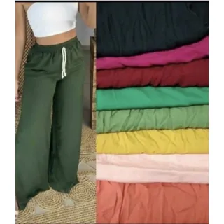 Pantalona Feminina Lateral Fechado - Forro por Baixo - Verde militar aberto lateral