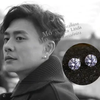 Brinco Ponto de Luz Zircônia Feminino e Masculino - Cartela com 12 Pares - redondo 6#