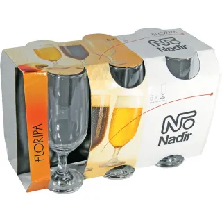 Nadir Floripa - Conjunto com 6 Taças de Cerveja 300ml - Transparente