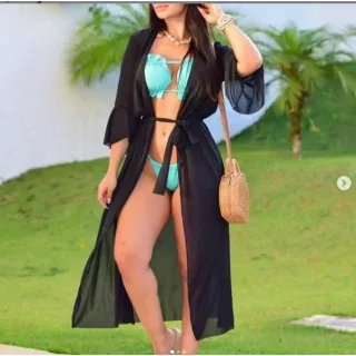 Verão Luxo Lançamento Longa Ajustável Praia Saida - VERE NEON