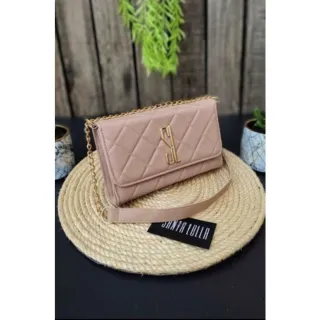 Promoção de Lançamento: Bolsa Importada Luxuosa com Alça Corrente para Festa - BRANCO OFF D