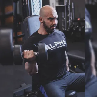 Camisa Masculina Fitness Treino Dry Fit - Camiseta Academia - Azul