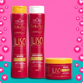 Kit Profissional Extreme Liso - Shampoo, Condicionador e Máscara - Kit Liso Extreme
