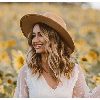 Chapéu unissex fedora clássico de feltro poliéster com aba dura média - Marinho