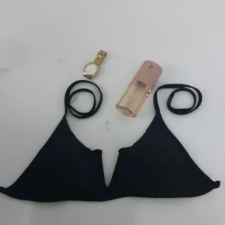 Decote Em V Cropped Top Feminina Lenço Alça - Branco