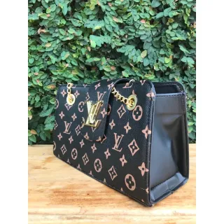 Estampada Bolsa Feminina Lv - Estampada Preta