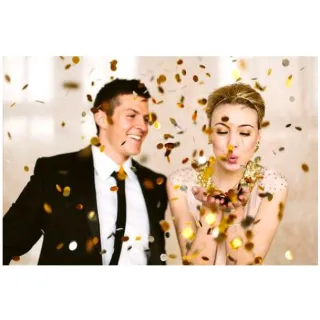 Confetes Metalizados 15g - Bexiga Topo de Bolo Festas Carnaval - Preto-P