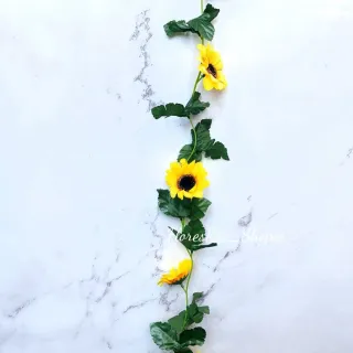 Decoração de Casamento - Corrente Artificial Girassol 2.4M - Único
