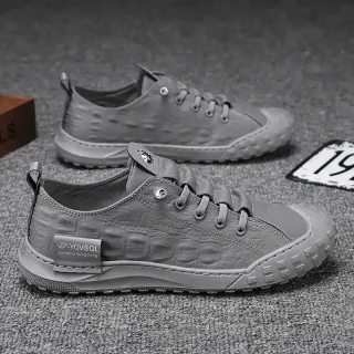 Tênis de Lona Masculino Verão 2022 - Estilo Novo, Cor Sólida, Solado Respirável - 6652 Cáqui