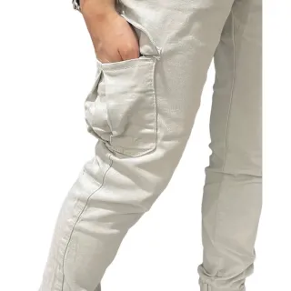 Promoção - Calça Sarja Jogger Masculina Cargo - KAKI