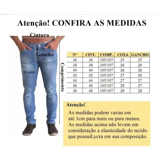 Kit Slim Fit Calças Jeans Masculina Skinny com Lycra Elastano - CLARO+ESCURO+CLARO