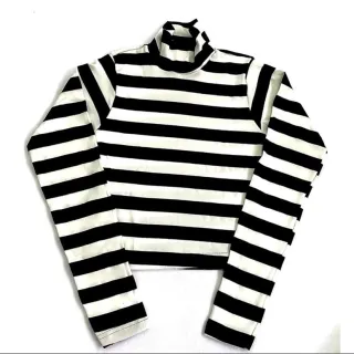 Blusa de Malha com Gola Alta e Mangas Longas - Vermelho Cereja