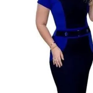 Promoção Vestido Midi Feminino Evangélico Babado Plus Size Gospel - PRETO COM BRANCO