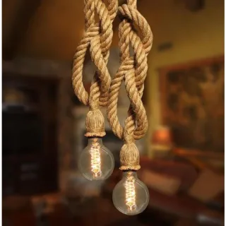 Pendente Rústico de Corda Dupla - 1 ou 1,5 metros - 1,5 Metros