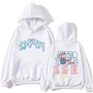 Astroworld Rapper Moletom Canguru Unissex Algodão Travis Scott - Cinza