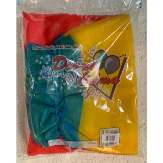 Toalha de TNT com babado para decoração de festa de aniversário - Verde Limao/Marrom