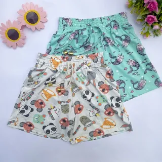 Short Estampado Feminino Infantil e Juvenil Verão - Com Bolso - sortidas