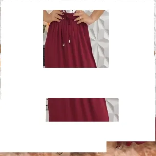 Moda Blogueira Saia Feminina Midi Sarja Babado - Vinho