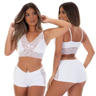 Moda Feminina Luxo Pijama Sexy Renda Noite Doll Baby Top | 832 - Vinho