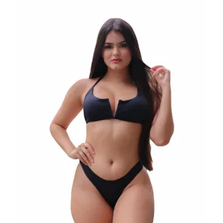 Mega promoção: Biquíni Suplex Decote Aro V com bojo - Preto