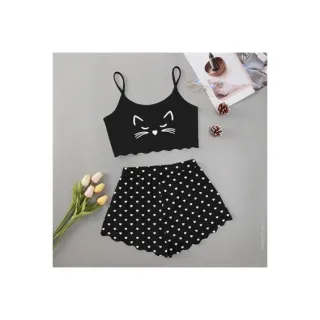 Moda verão: Pijama feminino personagens adulto - Roupa de dormir baby Doll - M15